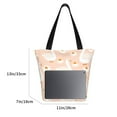 thumbnail image 5 of Kll Tote Bag For Women Geese And Flower Print Shopping Grocery Reusable Bags For Office School Shopping Travel, 5 of 8