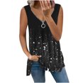 thumbnail image 2 of Idoravan Tank Tops for Women Clearance Fashion Women Summer Sleeveless V-Neck Pullover Print Casual Blouse Tops, 2 of 5