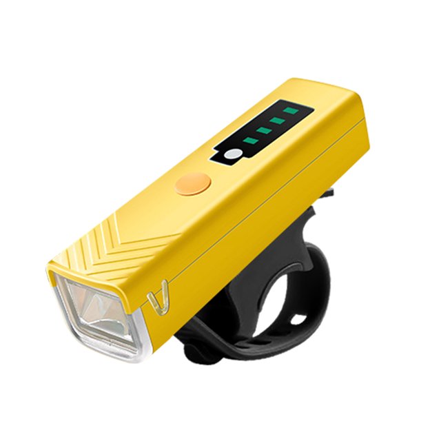 Yellow German Standard Bike Light Rechargeable Led Headlight For Night Riding 400 Lumen Usb Cycling Flashlight With Mount For Bicycle Safety Accessories