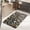 Black & Multi, variant on Bath Mat Rug-Rubber Backing Non Slip Quick Dry Absorbent Thin Bathroom Rugs Fit Under Door-Faux Suede Surface Bathroom Floor Mats-Shower Rug for in Front of Bathtub Shower Lavender 16"x24"