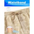 thumbnail image 3 of APTRO Mens Swim Trunks with Compression Liner 5" Quick Dry Bathing Suit Swim Shorts with Zipper Pockets Board Shorts Swimsuit Brown Leaves M, 3 of 8