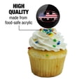 thumbnail image 3 of Batman USA American Flag Shield Logo Cupcake Picks Toppers Decoration Set of 6, 3 of 7