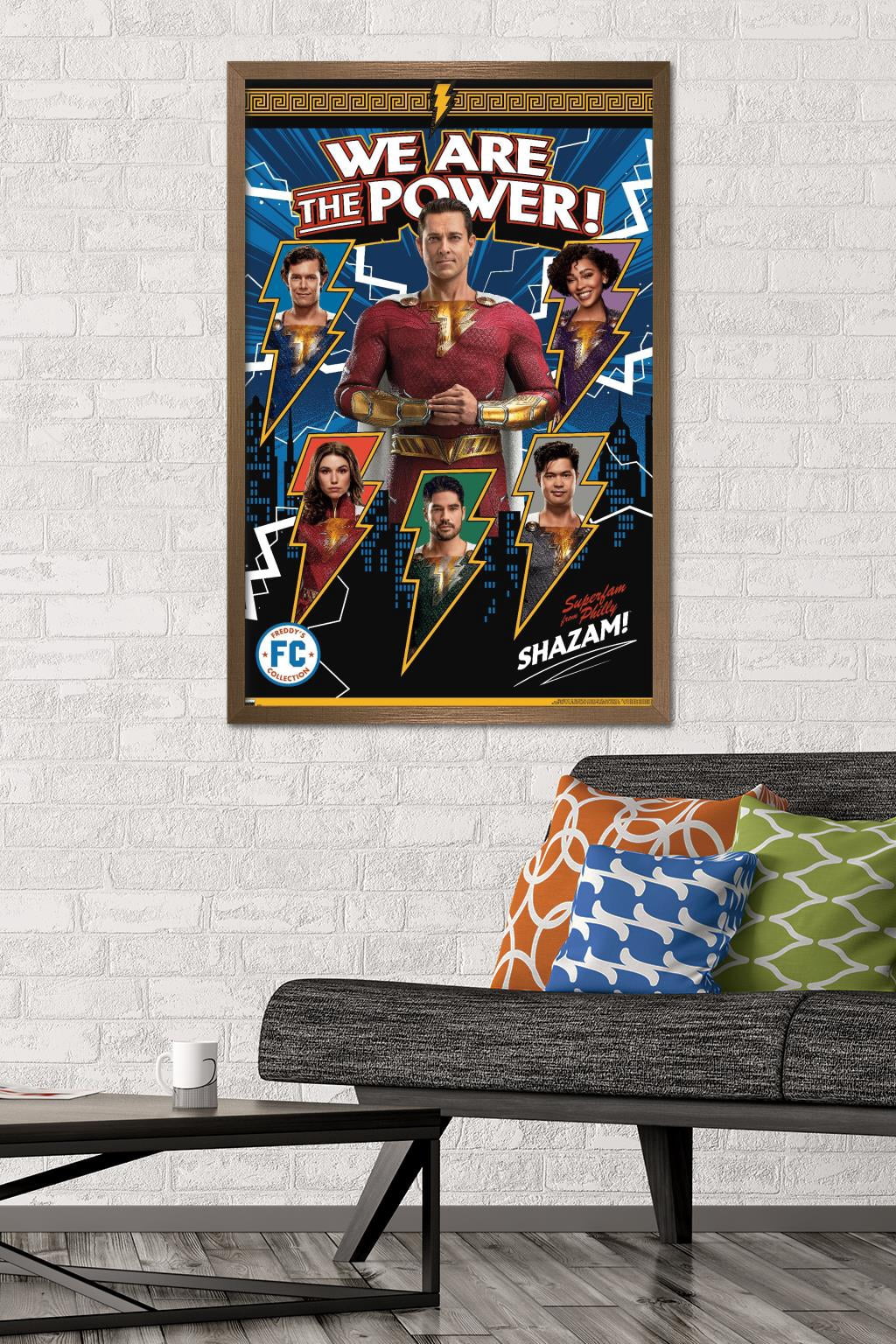 DC Comics Movie Shazam! Fury of the Gods - Family Wall Poster, 22.375" x 34" Framed
