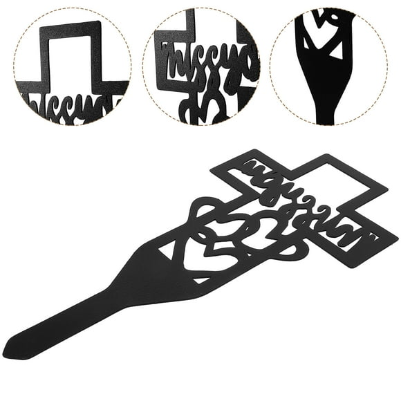 UPOUART De Cruces De Hierro Negras Para Señalización En Cementerios Y