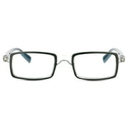 Elton John Pop Specs Reading Glasses - Black/Crystal Bullet 1.50, Rectangle Frame
