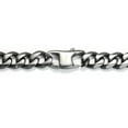 thumbnail image 2 of Gunmetal Grey Titanium 7MM Curb Link Necklace Chain 22", 2 of 3