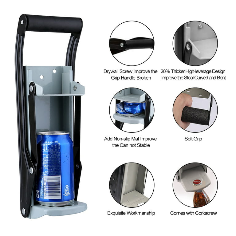 Hand Can Crusher, 16oz Can Crusher, Can Smasher, Wall Mounted Dispensing  Can Crusher Handheld Smasher Beer Soda Cans Crushing Recycling Tool Home  Can