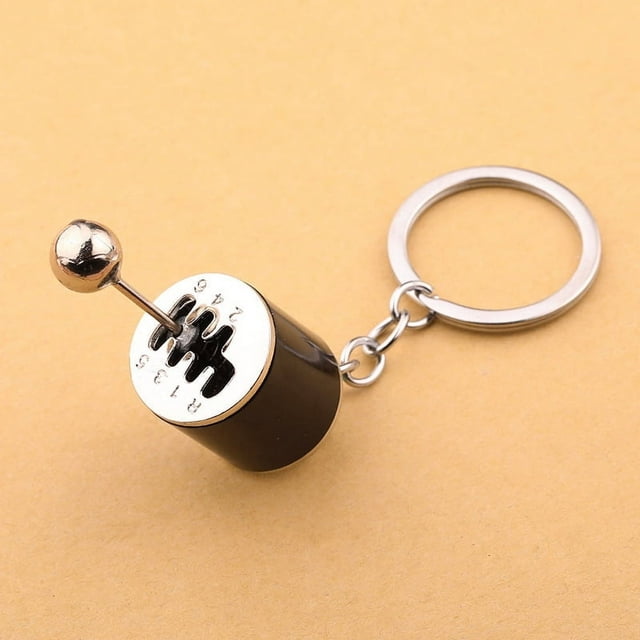 Creative Auto Part Model Gear Box Shifter Keychain Mini Car Gear Shift Stick Knob Gearbox Metal Key Chain Key Ring