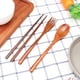 thumbnail image 5 of Juego De Cubiertos De Vajilla De Cuchara De Tenedor De Palillos De Madera Portátiles Japoneses (C), 5 of 5