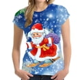 thumbnail image 1 of Camiseta de Navidad para mujer, camisetas de manga corta con cuello redondo en 3d de Año Nuevo, camisetas Kawaii de Navidad, ropa overiszed para mujer Y2K 2023, 1 of 4
