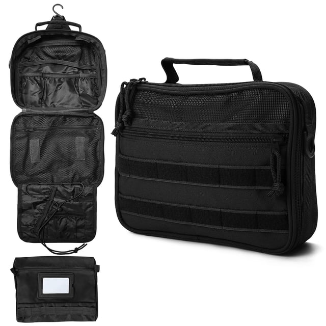 Bolsa de viaje GVCELS Tactical Compact para hombre, color negro