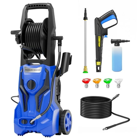 Electric Pressure Washer - 5000PSIMax 3.2GPM Power Washer for Cars Washing with 25FT Pressure Hose, Blue