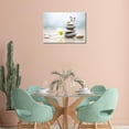 thumbnail image 4 of Zen Stone Canvas Wall Art Spa Stone with White Flower and Butterfly Picture Bathroom Wall Art Modern Spa Artwork for Spiritual Yoga Room Bedroom Picture Wall Decor, 4 of 6