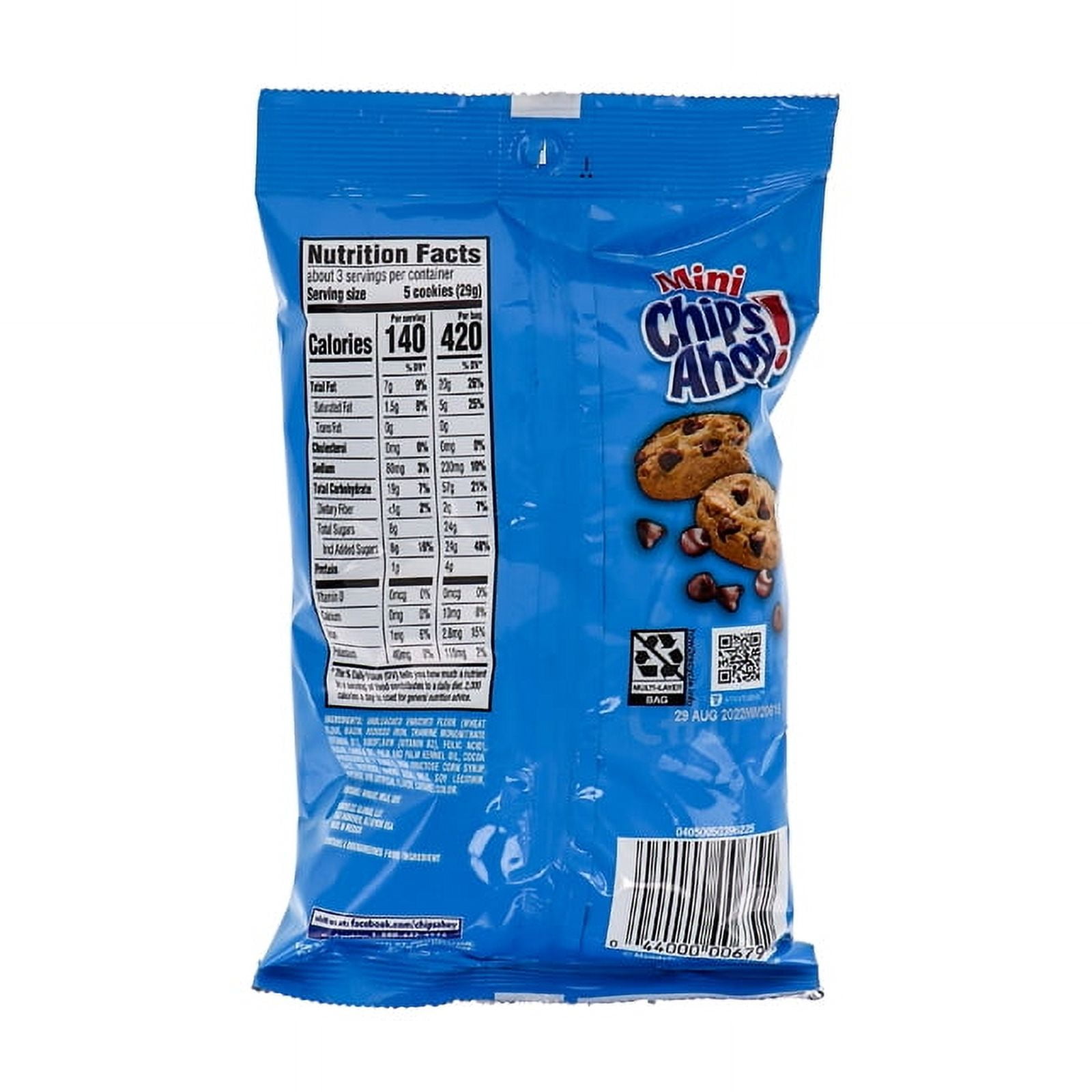 Nabisco Chips Ahoy Mini - Big Bag 12 Count - 3 oz