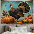 thumbnail image 2 of BCIIG Thanksgiving Pumpkin Harvest Tapestry for Bedroom, Chicken Fruits Tapestries Home Decor Wall Hanging Blanket for Living Room Dorm, 2 of 6