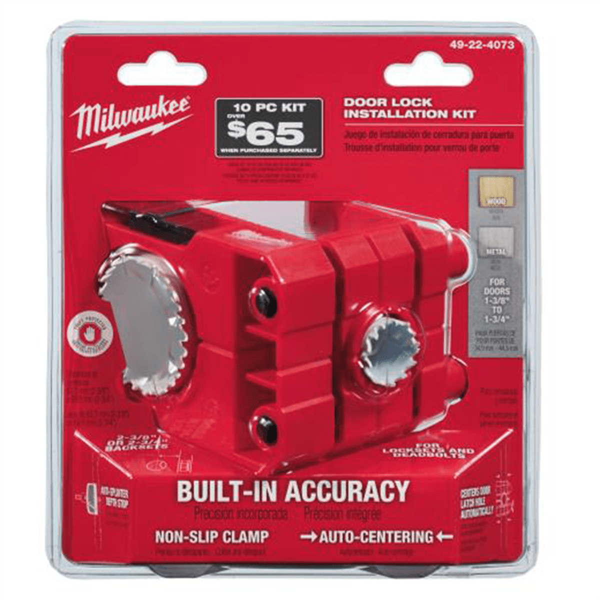 Milwaukee Tool HOLE DOZER Door Lock Installation Hole Saw Kit