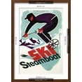 thumbnail image 5 of Art.com Ski Steamboat Springs, Co - Vintage Travel Poster, c.2008 Art Print by Lantern Press, Brown Frame Wall Art, 17" x 23", 5 of 5