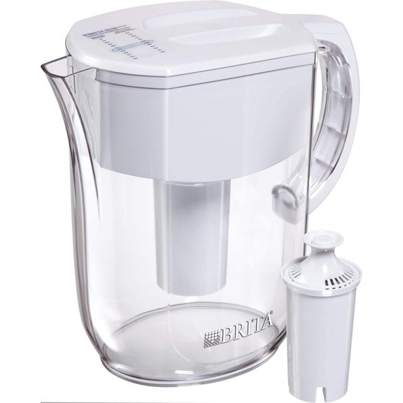 Jarra de agua Brita Standard Everyday con filtro, blanco, grande de 10 tazas, 1 unidad