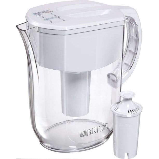 Jarra de agua Brita Standard Everyday con filtro, blanco, grande de 10 tazas, 1 unidad
