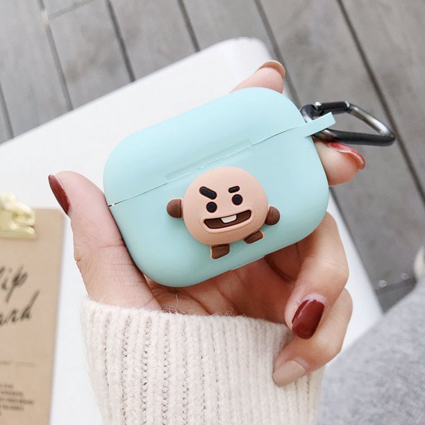 Airpods Pro Kakao & BT21 de dibujos animados lindo BTS silicona colgar casos para Apple Series 3 protección Bluetooth auriculares cubierta
