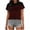 Red, variant on Vmvidoty Women's Summer Tops Dressy Casual Short Crew Neck Striped Shirts Hot Pink XL