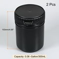 thumbnail image 2 of Unique Bargains Plastic Paint Pail 0.08 -Gallon/300mL with Sealing Strip Lids Black 2Packs, 2 of 6