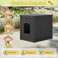 thumbnail image 2 of Dog House,Outdoor & Indoor Dog Kennel Furniture, Weatherproof Kennel Furniture for Small to Medium Dogs, Easy to Assemble & Clean,Grey, 2 of 6