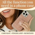thumbnail image 4 of Walli Cases for iPhone 13 Pro Case Aesthetic Wallet Phone Case Card Holder, Securely Holds up to 2 Cards - Cute, Trendy Phone Cover for Women, fits iPhone 13 Pro, with Kickstand & Finger Strap, 4 of 7