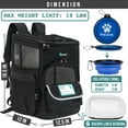 thumbnail image 6 of PetAmi Dog Backpack Carrier, Airline Approved Cat Backpacks For Carrying Small Large Cats, Pet Carrier Back Pack, Ventilated Soft Sided for Travel, Hiking, Camping, Max 18 lbs, Black, 6 of 7