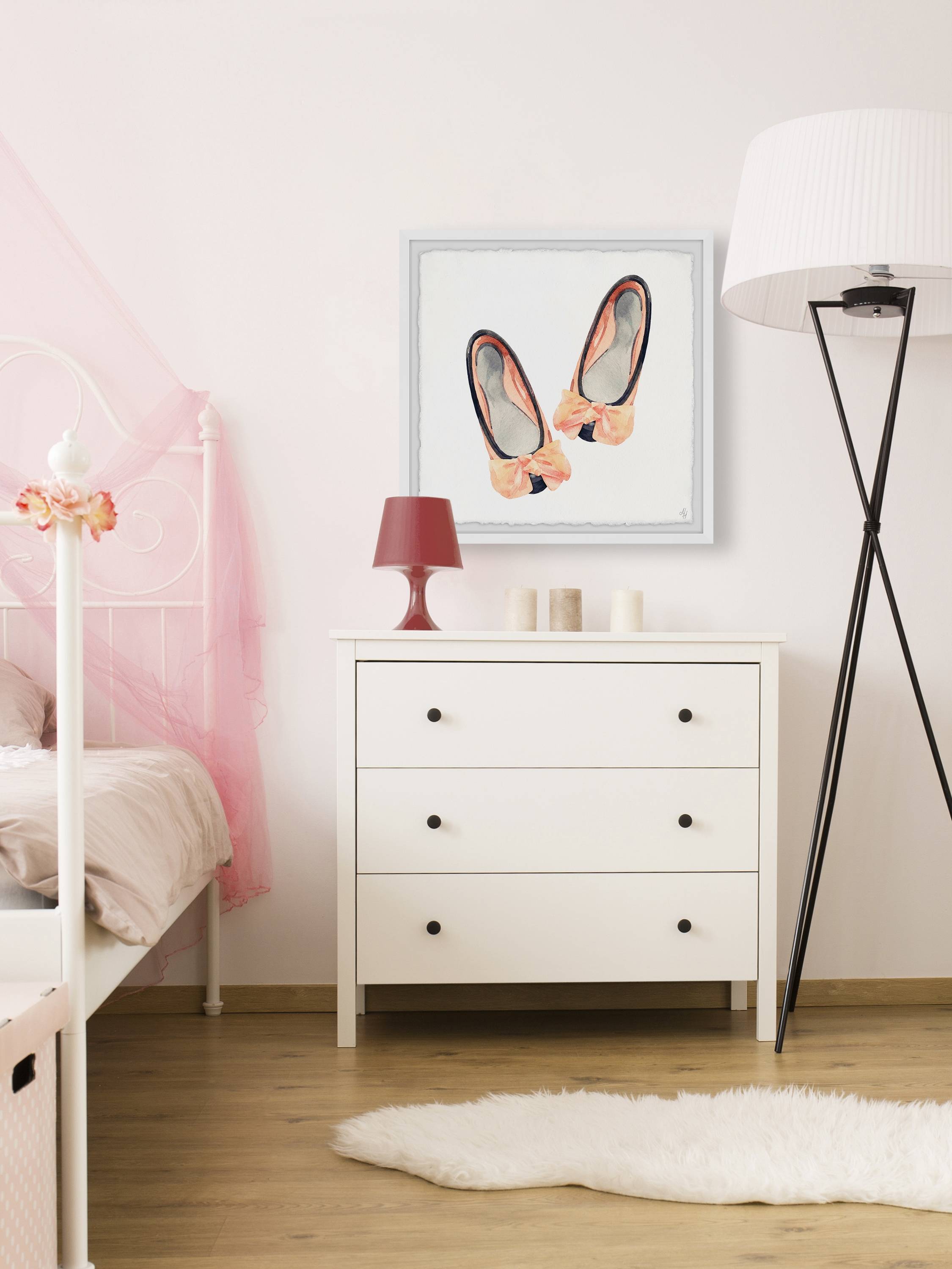 Marmont Hill Little Bow Flats Framed Wall Art, 12.00" x 1.50"