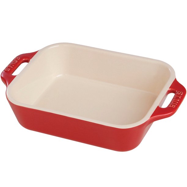 Staub Ceramic 13" x 9" Rectangular Baking Dish Cherry