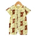 thumbnail image 2 of KPOPLK Baby Romper Jumpsuits for Boys and Girls Unisex Long Sleeve(Brown,18-24 Months), 2 of 4