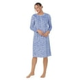 thumbnail image 4 of Aria Women's Knit Velour Long Sleeve Ballet Nightgown, Sizes S to 5X, 4 of 5