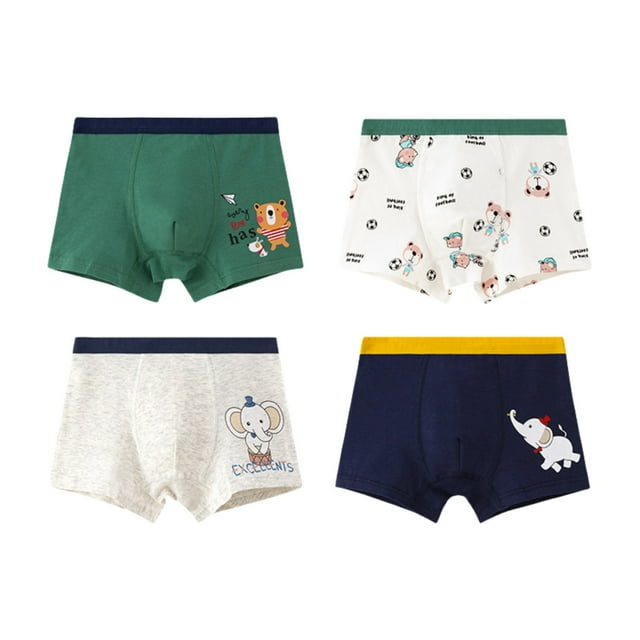 MIASHUI Boxeurs pour Garçons sous-Vêtements Mignons en Coton Dessin Animé Lot de 4,140