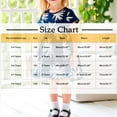 thumbnail image 3 of 6-7 Years Little Girls Short Sleeve Dresses Summer Cotton Casual Skater Swing Twirly Sundress 3-8 Years Navy, 3 of 5