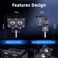 thumbnail image 4 of 2pzs Luces Led Auxiliares Faros De Lupa Para Auto Moto 120w, 4 of 8
