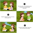 thumbnail image 6 of MERRYHAPY 2 Sets Love-Themed Figurines Couple Figurines Home Decor Assorted Color Miniature Couple, 6 of 8