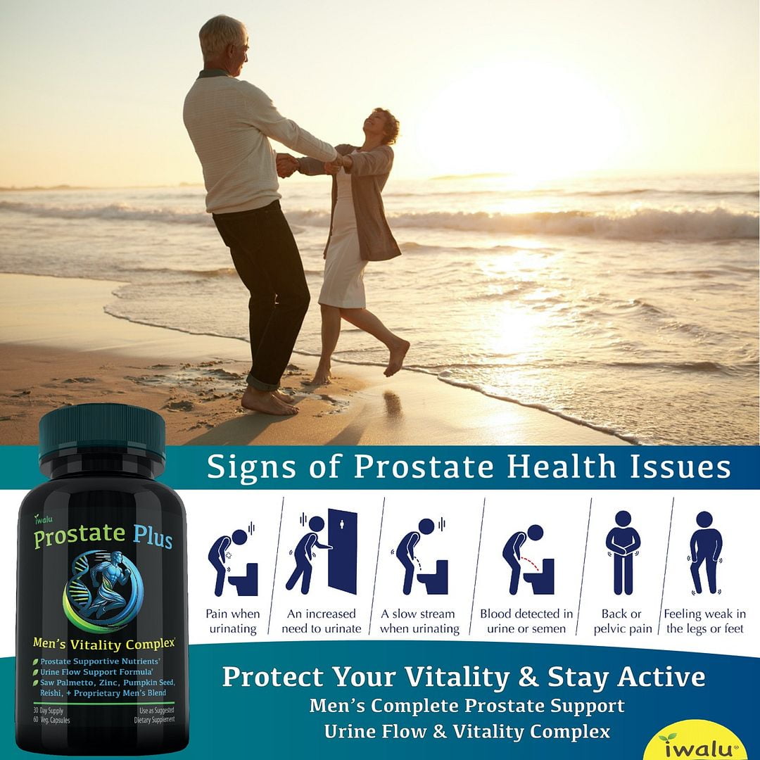 Prostate Plus Men's Fitness Vitality Complex - Natural Supplement for Prostate Health, Stamina, and Energy Support with Saw Palmetto, Zinc, and Reishi Mushroom - Made in USA