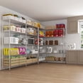 thumbnail image 5 of 5-Tier Heavy Duty Chrome Shelving Unit, Adjustable Commercial Storage Rack with Leveling Feet, 70" W x 16" D x 71" H, Metal Display Shelves for Garage Pantry Kitchen Warehouse, 5 of 11
