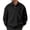 Black, variant on Mens Long Sleeve Polo Hoodies Lapel Button Ribbed Patchwork Casual Sweatshirts Loose Fit Quarter Button Pullover