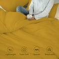 thumbnail image 6 of DNG Creations Gold Colour 3 Piece Point Botton Comforter Solid All-Season 550 GSM 100% Egyptian Cotton, 800 Threads Count - California King - Size, 6 of 7