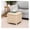 Oatmeal, variant on 17 Inch Square Linen Storage Ottoman for Living Room & Bedroom, Small Upholstered Footrest Stool with Hinged Lid and Wood Legs, Modern Accent Furniture, Light Gray