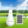 thumbnail image 1 of Lámpara de bombilla LED recargable, lámpara de energía solar compacta para paisaje, suministro de 4 modos, linterna para acampar, luces de para - 7W Soledad Lámpara de bulbo al aire libre, 1 of 8