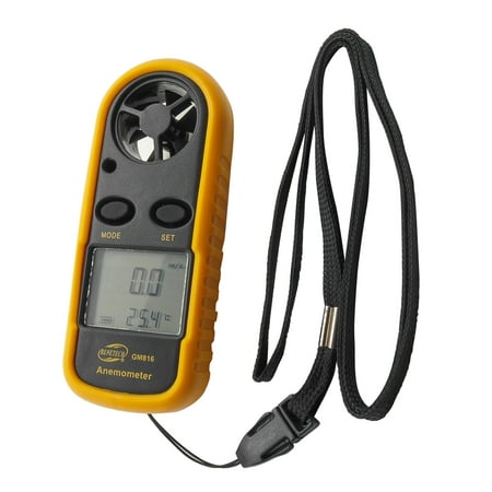 TrendBox LCD Digital Wind Speed Gauge Meter Anemometer Thermometer GM816 Automatic Electronic Tester Pocket Portable Handheld
