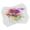 thumbnail image 1 of Ambesonne Flower Place Mats Set of 4, Blooming Orchid Pastel, Standard Size, Multicolor, 1 of 6