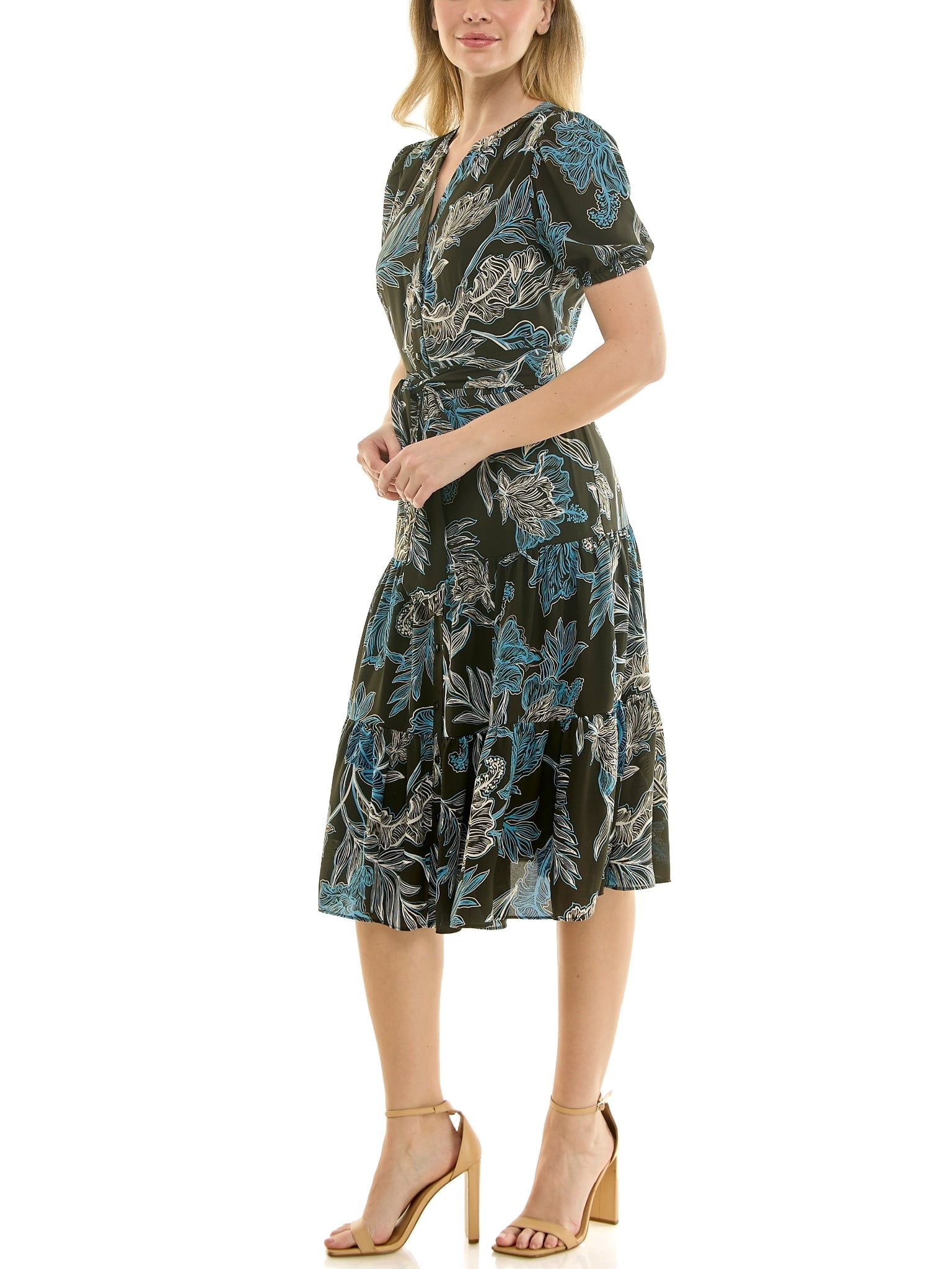 Nanette Nanette Lepore Womens Tie Waist Shirtdress