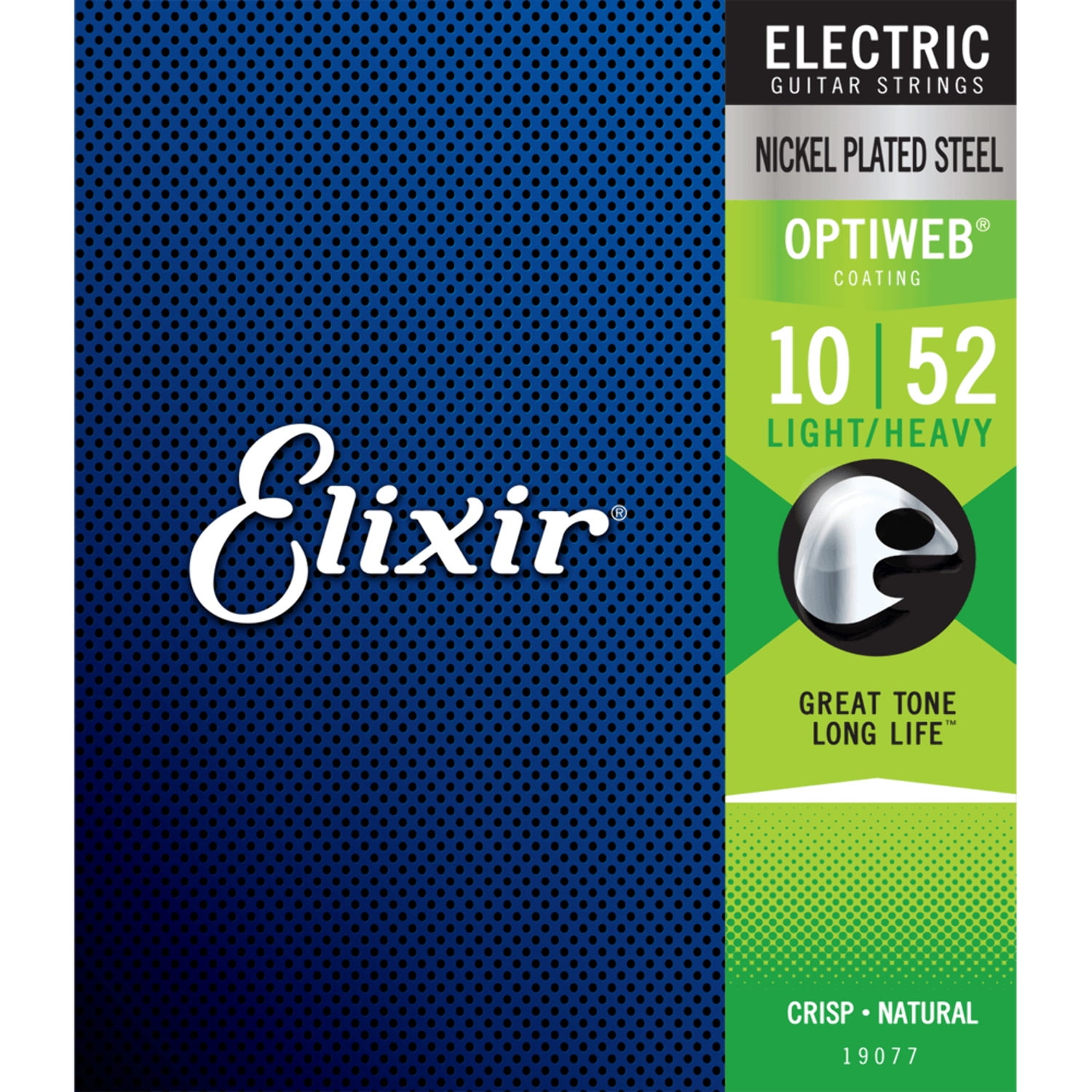 Elixir 19077 Electric Steel Optiweb Light 10-52 Electric Guitar Strings