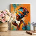 thumbnail image 3 of Colorful Black Woman Drink Coffee Canvas Wall Art for Living Room, African American Wall Decor Framed Artwork Pictures Ready to Hang for Bedroom Office Home Decor, 3 of 9