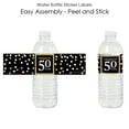 thumbnail image 2 of Big Dot of Happiness Adult 50th Birthday - Gold - Birthday Party Water Bottle Sticker Labels - Set of 20, 2 of 5