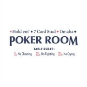 Poker Room Vinyl Sticker - Medium - Dark Blue